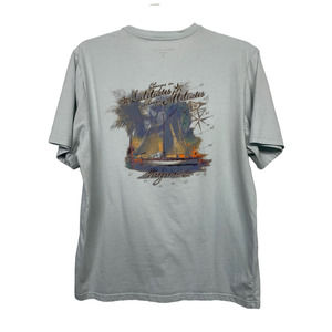 Margaritaviille Mens M Seafoam Green Graphic T-Shirt Short Sleeve